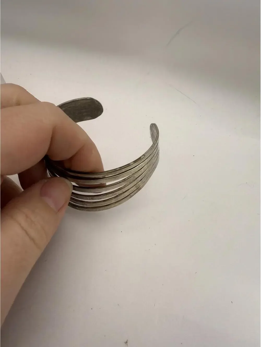 Silver Multi-Band Cuff Bracelet